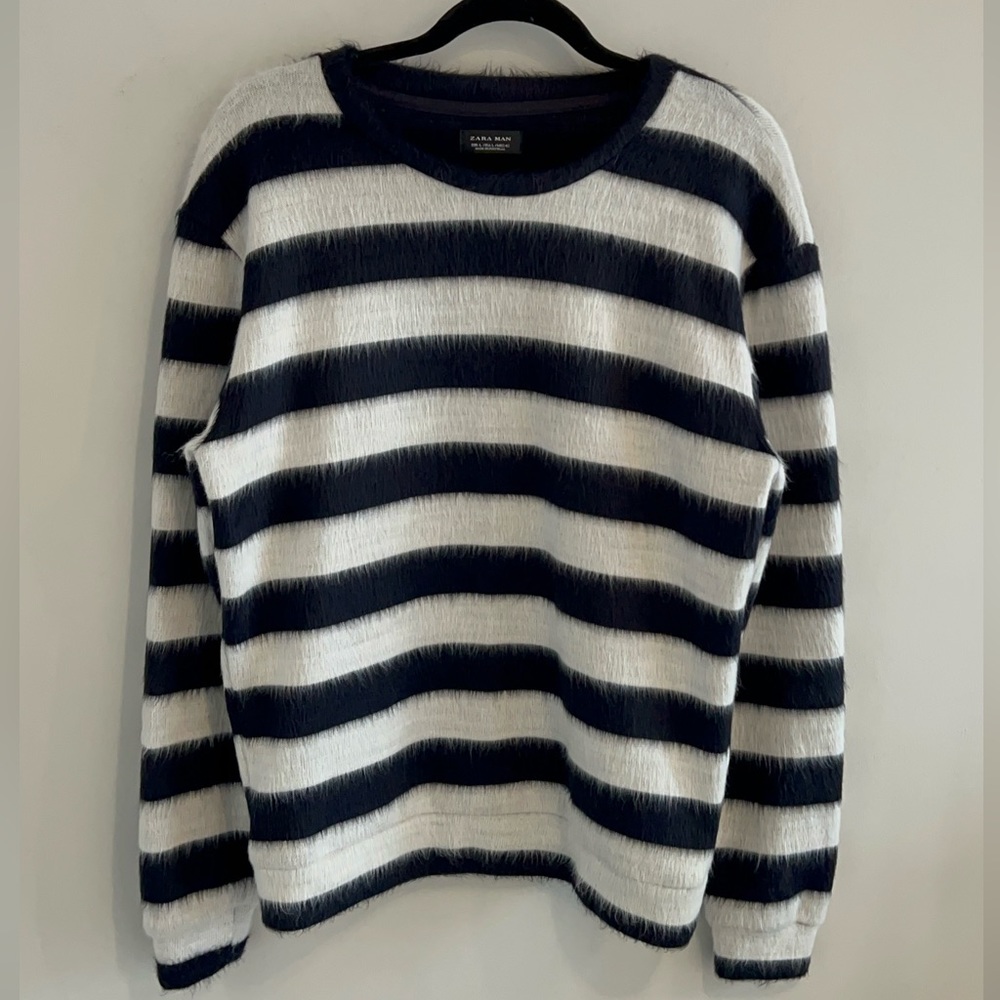 Zara, Mens, Striped, Sweater.